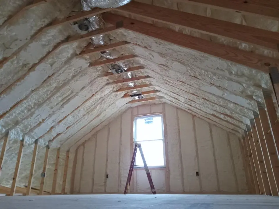 Spray foam roofing application for Crawl Space Insulation project in Owego
